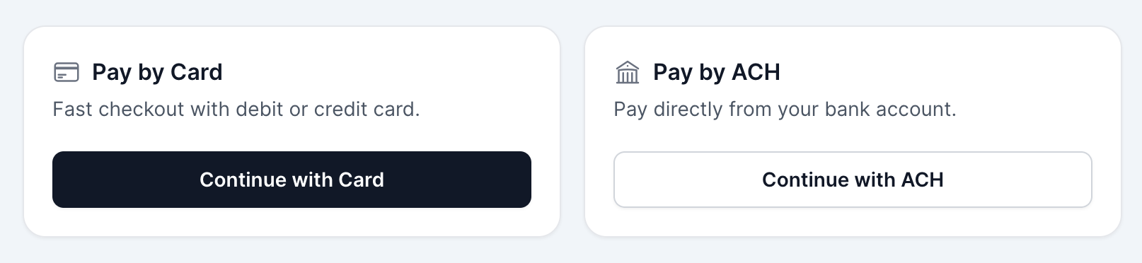 InspectorKit payment options including card, ACH, manual payment, and Pay at Close