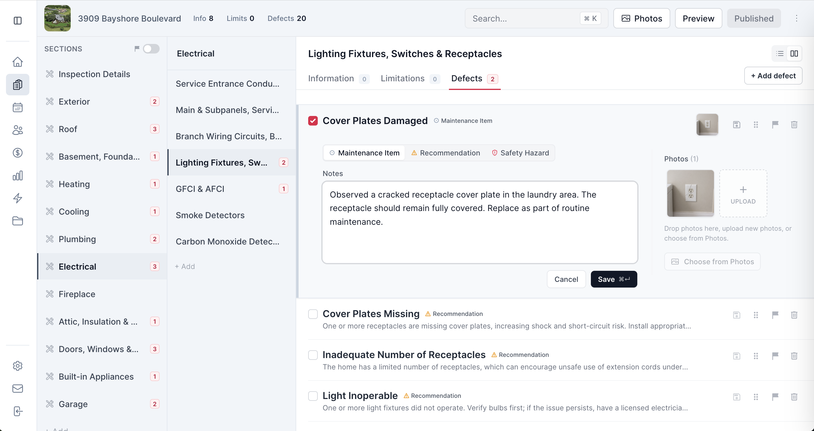 InspectorKit report editor workspace